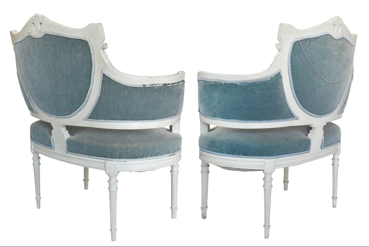 Paire de marquises de style Louis XVI -photo-7