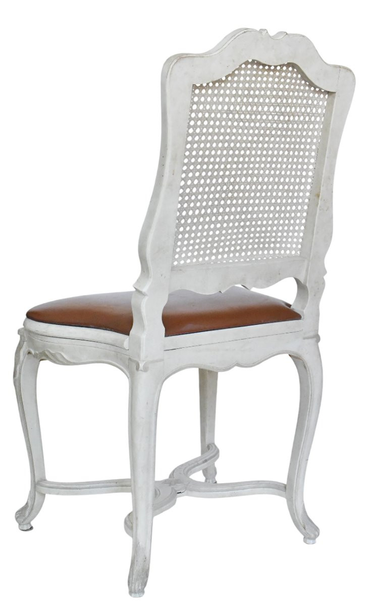 Set Of 6 Regency-style Caned Chairs -photo-5