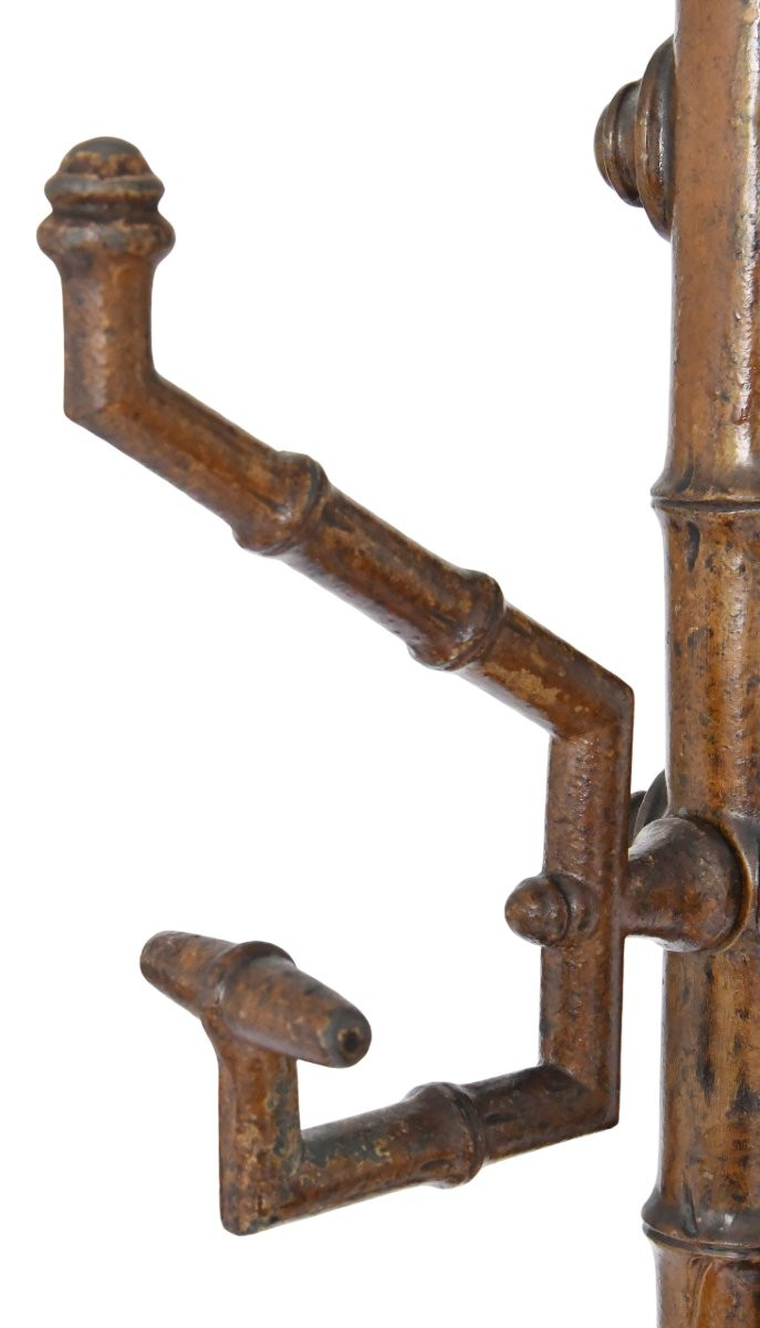 Bamboo-style Cast Iron Coat Rack By Deville Pailliette & Cie Fondeur, Charleville Ardennes-photo-1