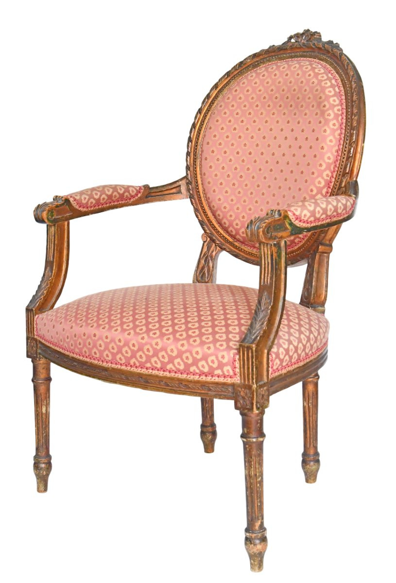 Set Of 4 Louis XVI Style Cabriolet Armchairs  -photo-2