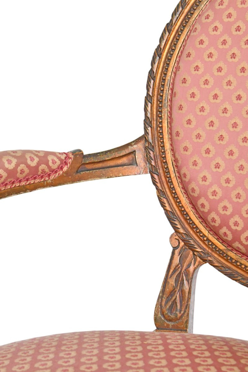 Set Of 4 Louis XVI Style Cabriolet Armchairs  -photo-4