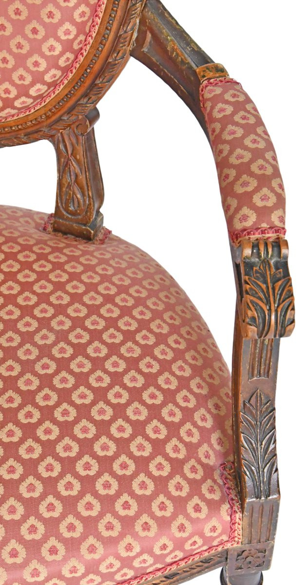 Set Of 4 Louis XVI Style Cabriolet Armchairs  -photo-3
