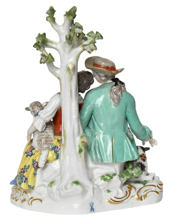 Groupe en porcelaine de Meissen Couple d’amoureux Modèle D19-photo-5