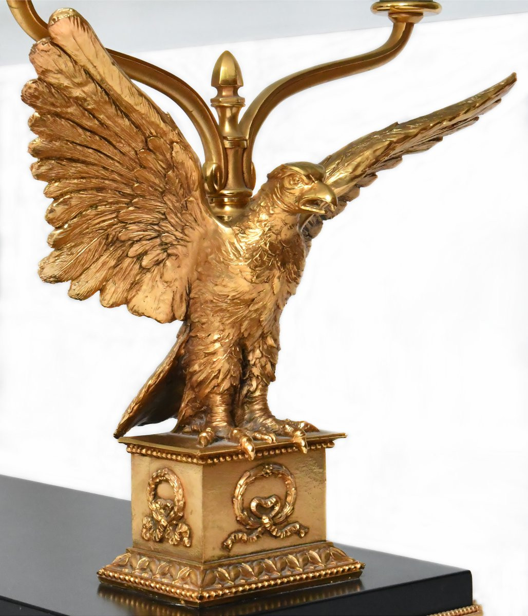 Bronze And Gilded Brass Eagle Coffee Table-photo-3
