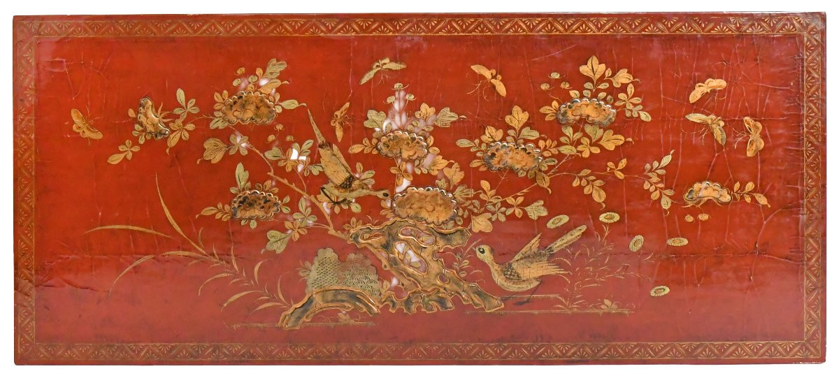 Coffee Table In Chinese Lacquer And Gilded Wood-photo-2