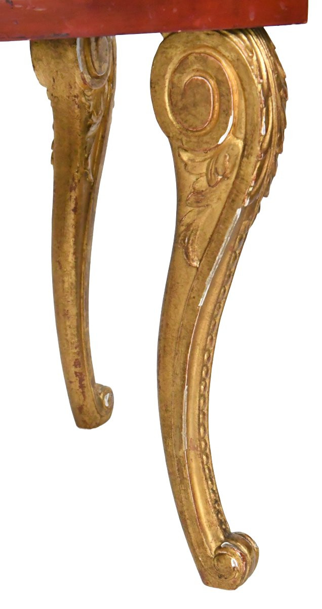 Coffee Table In Chinese Lacquer And Gilded Wood-photo-4