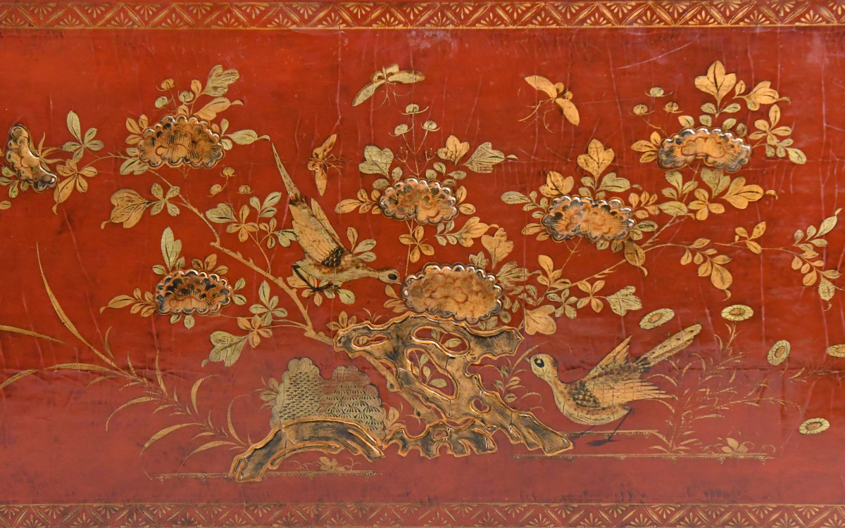 Coffee Table In Chinese Lacquer And Gilded Wood-photo-2