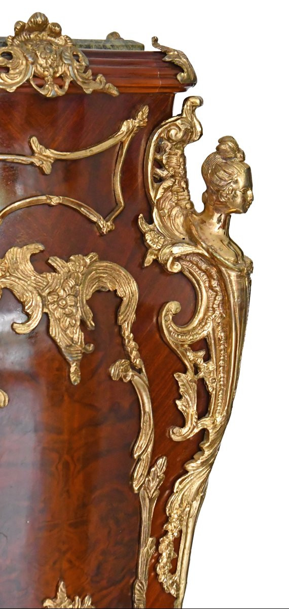 Paire d'importants piédestal de style Louis XV -photo-3