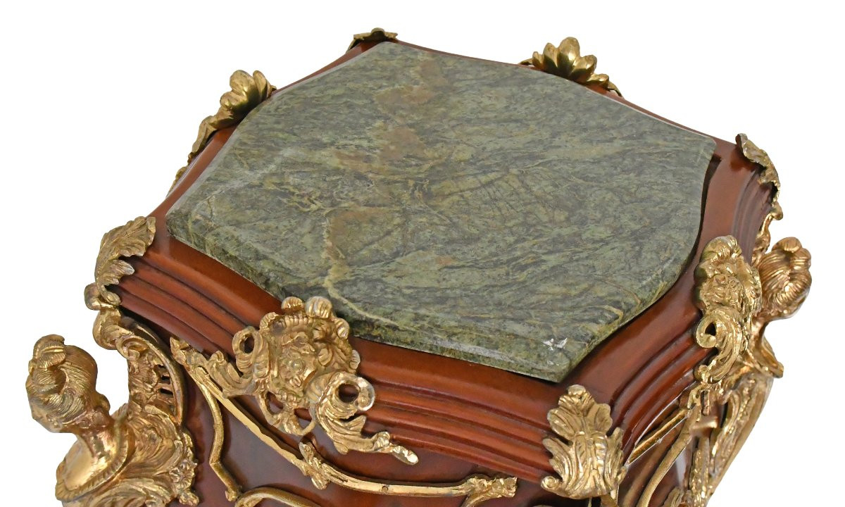 Paire d'importants piédestal de style Louis XV -photo-6