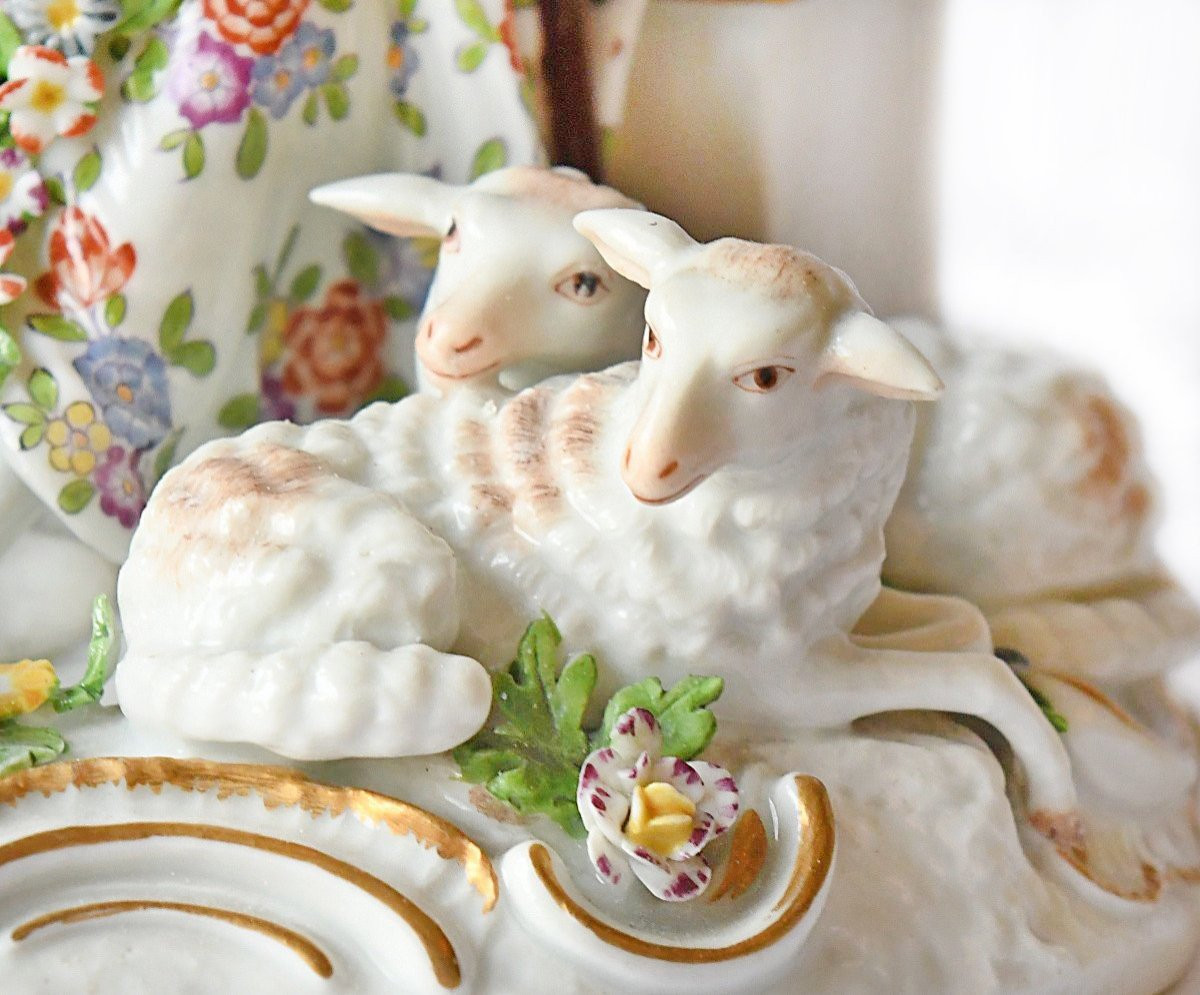 Porcelain Group Of Samson Representing A Pair Of Shepherdesses -photo-4