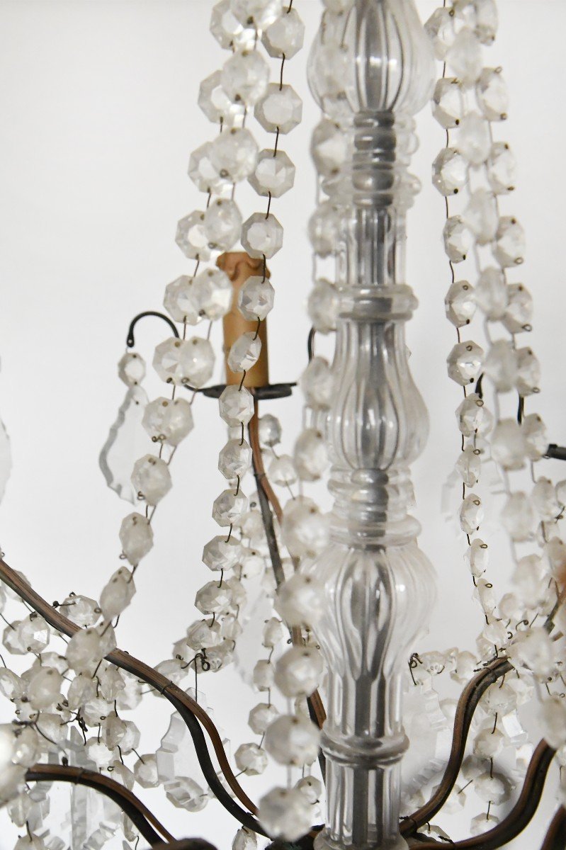 8-light Chandelier With Pendants -photo-4