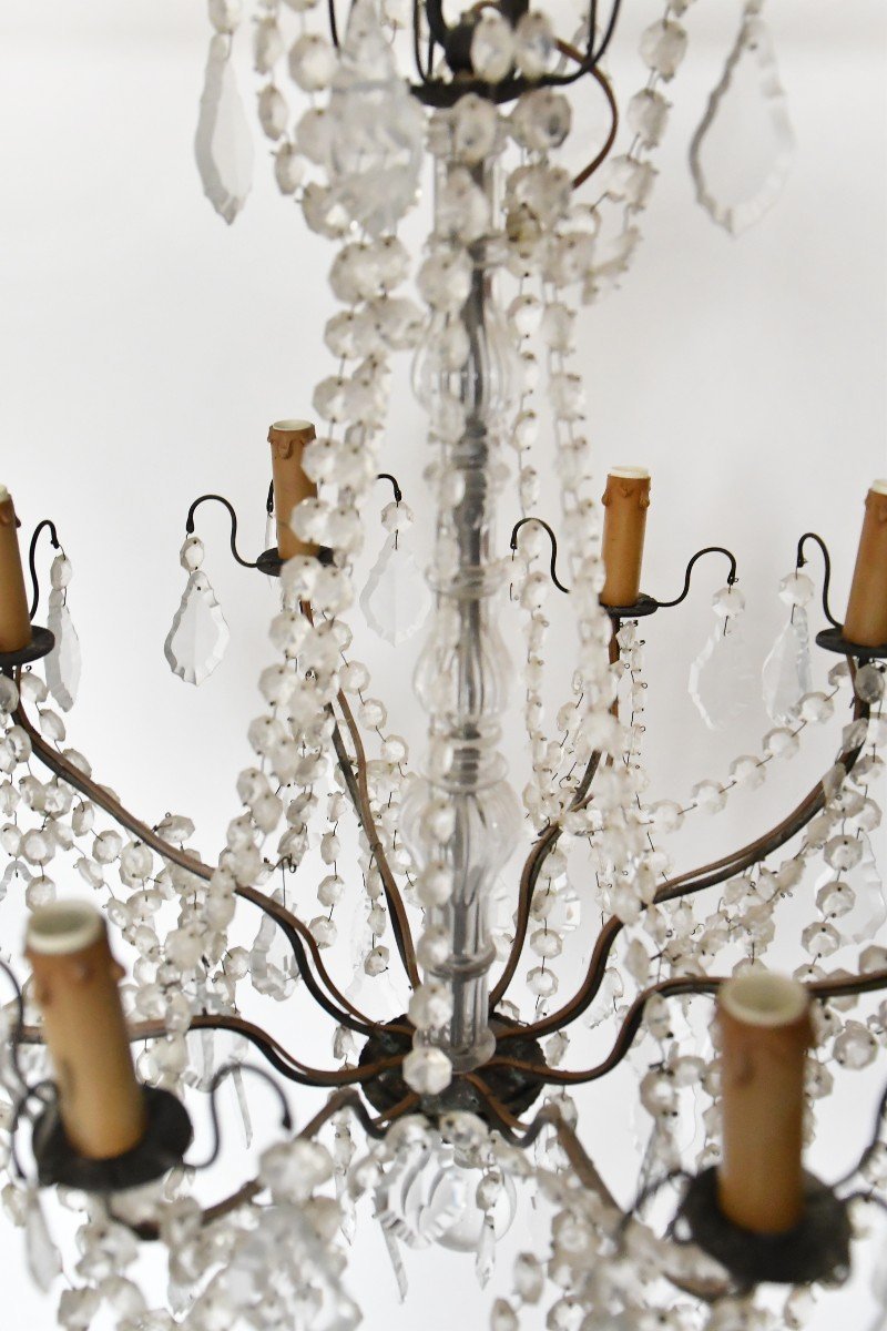 8-light Chandelier With Pendants -photo-2