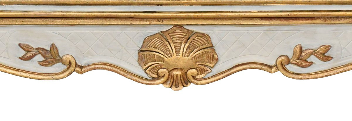 Louis XV Style Coffee Table With An Eglomisé Glass Top-photo-4