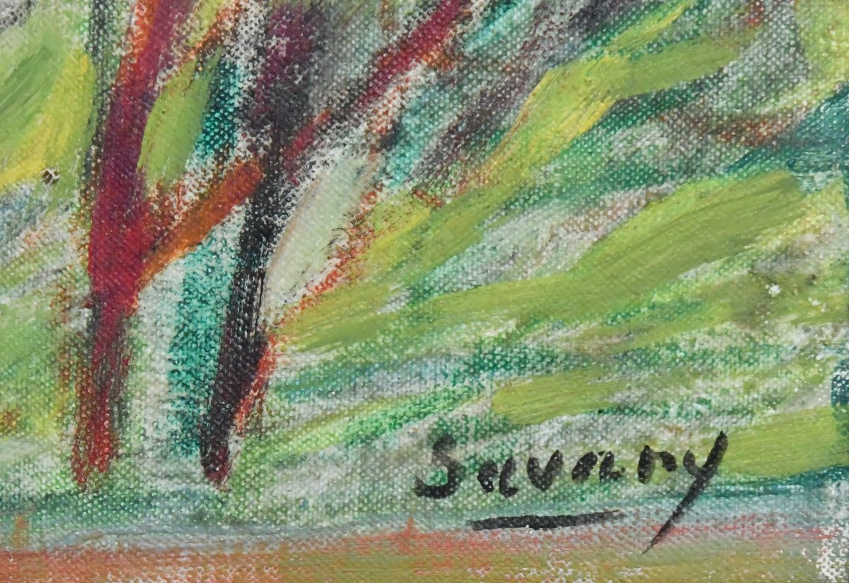 Robert Savary (1920-2000) Oil On Canvas Depicting A Provençal Landscape  -photo-3