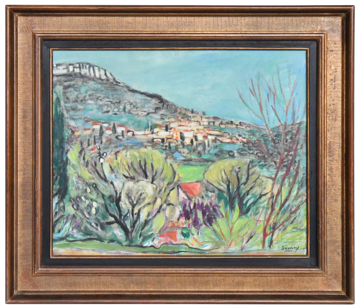 Robert Savary (1920-2000) Oil On Canvas Depicting A Provençal Landscape  