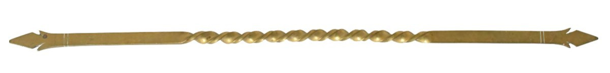 Paire de chenets en bronze doré à décor des serpents avec une barre assorti  -photo-6