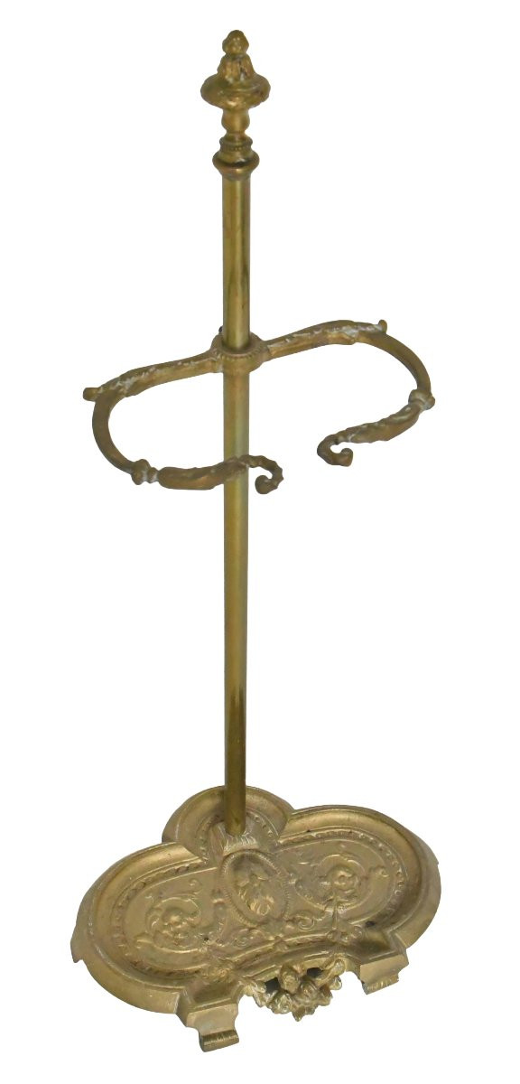Serviteur de cheminée en laiton et bronze doré -photo-2