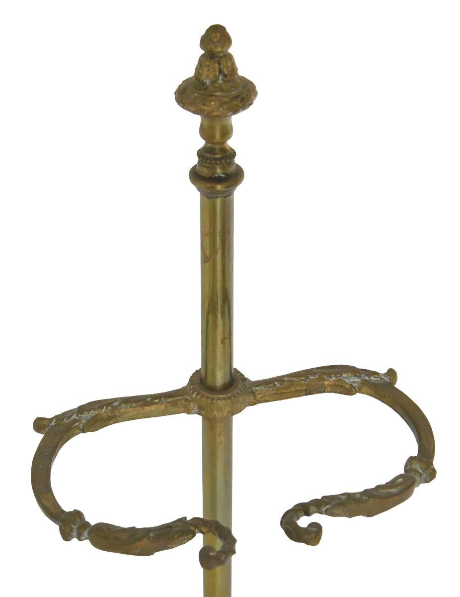 Serviteur de cheminée en laiton et bronze doré -photo-4