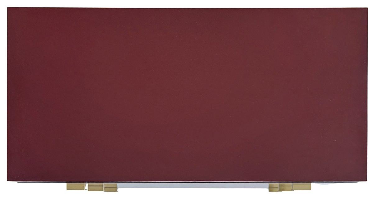 Commode en bois laqué bordeaux du designer Paco Rabanne (1934-2023) -photo-3