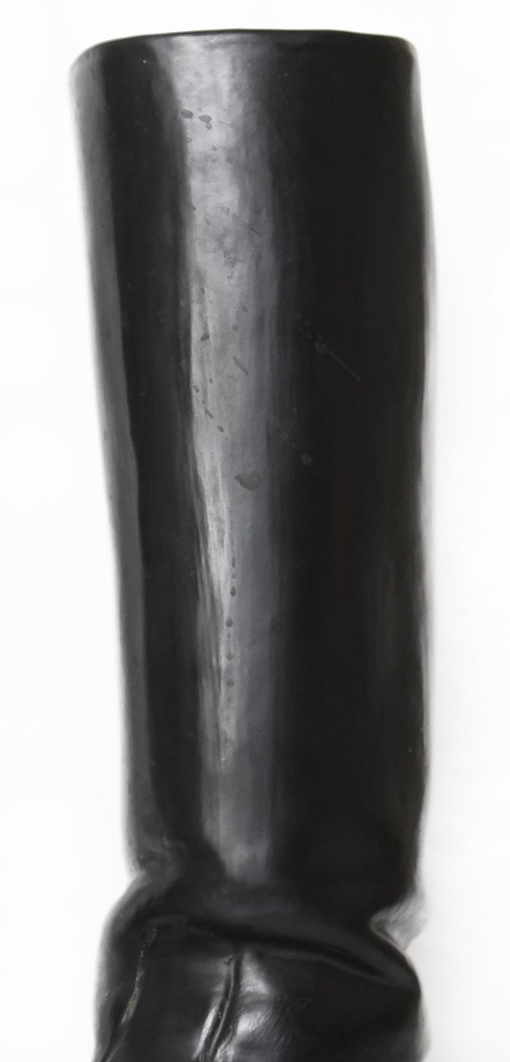 Pair Of Trompe-l'œil Ceramic Vases Imitating Riding Boots -photo-3