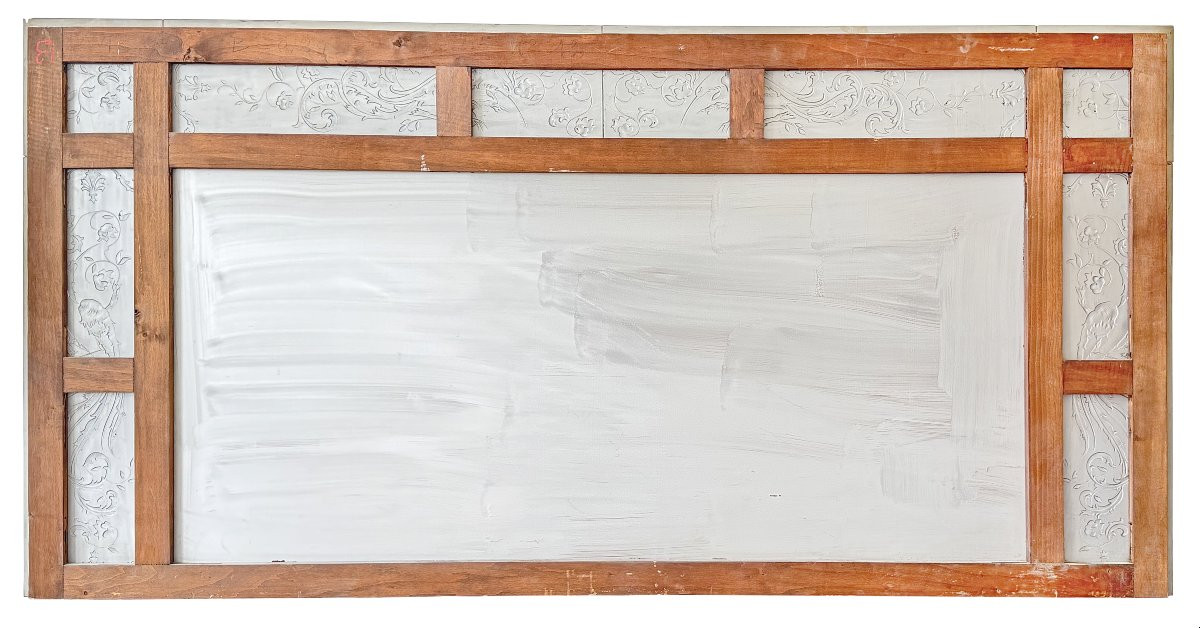 Brasserie Mirror In Verre églomisé With "birds Of Paradise" Decoration -photo-7