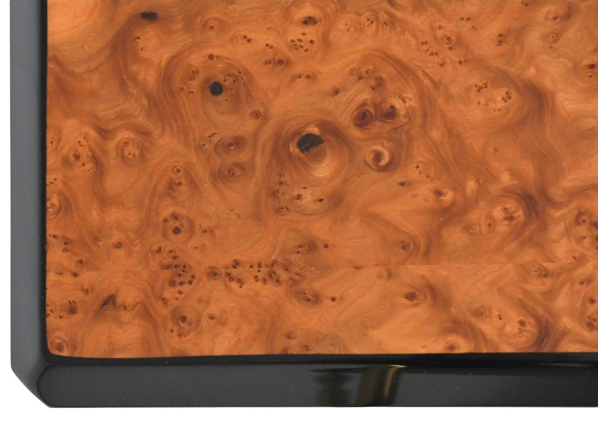 Vintage Coffee Table In Elm Burl In The Style Of Paul Michel -photo-4