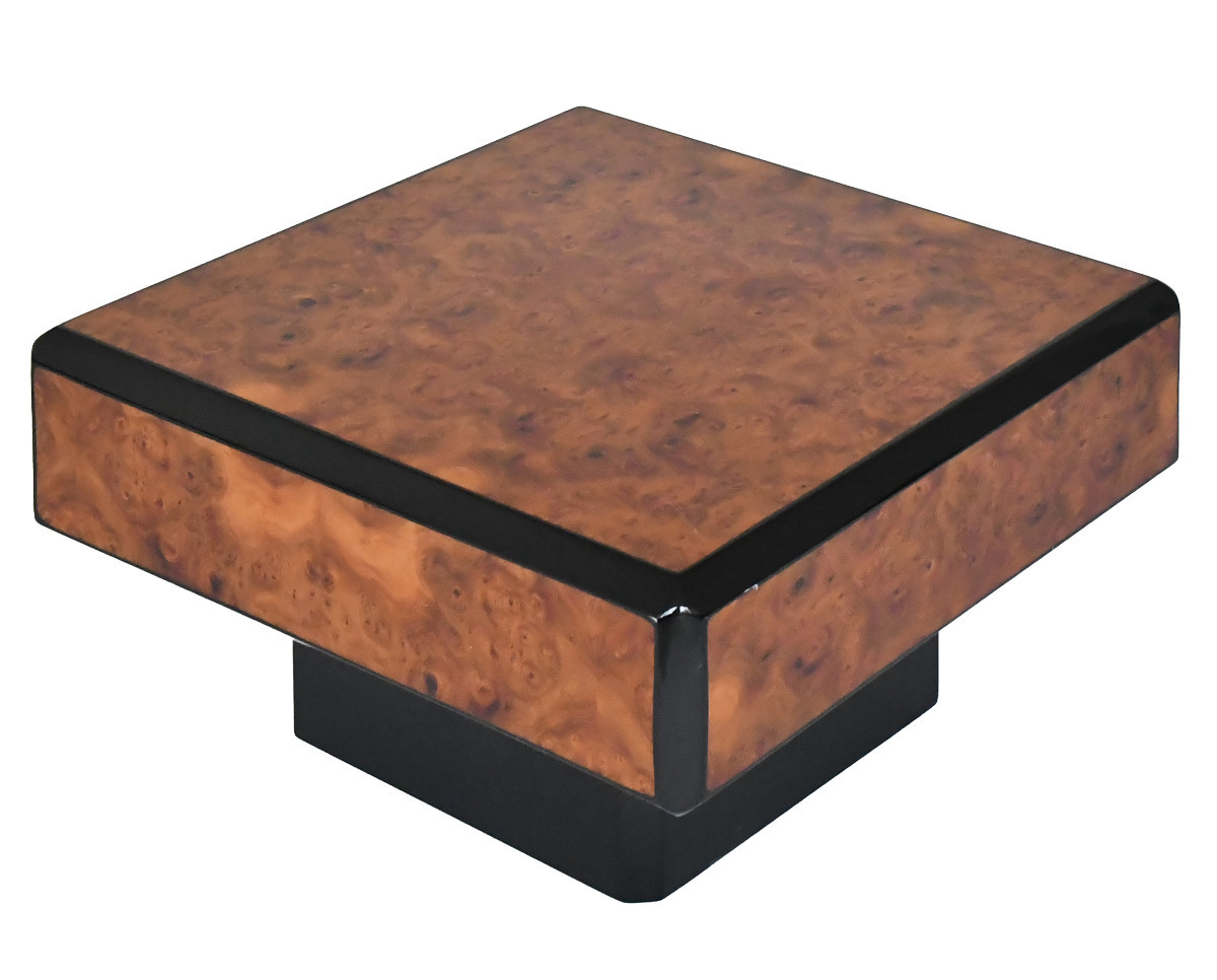 Vintage Coffee Table In Elm Burl In The Style Of Paul Michel 