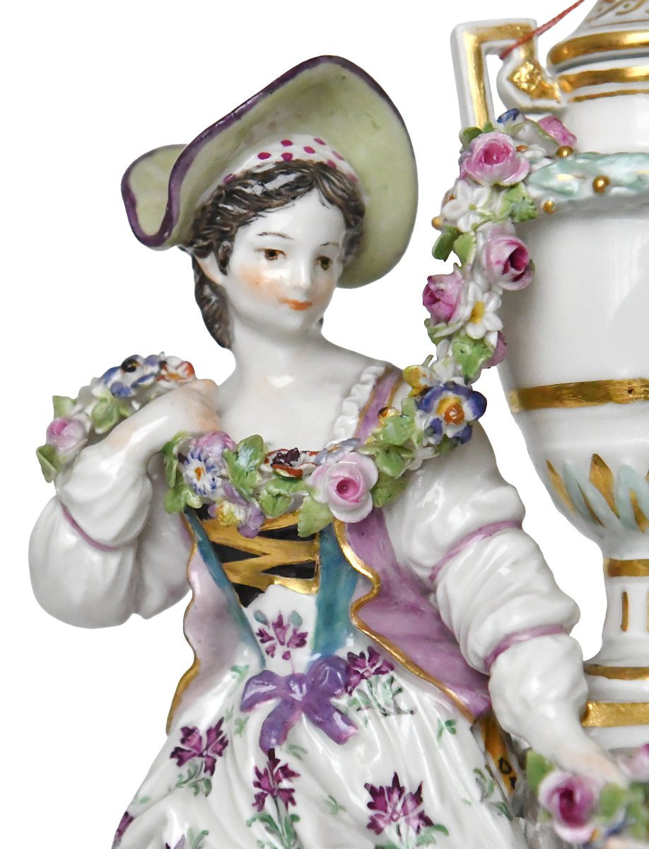 Groupe en porcelaine de Meissen, Couple d'amoureux, Modèle F88-photo-2
