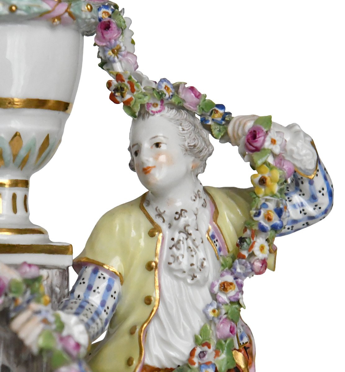 Groupe en porcelaine de Meissen, Couple d'amoureux, Modèle F88-photo-3