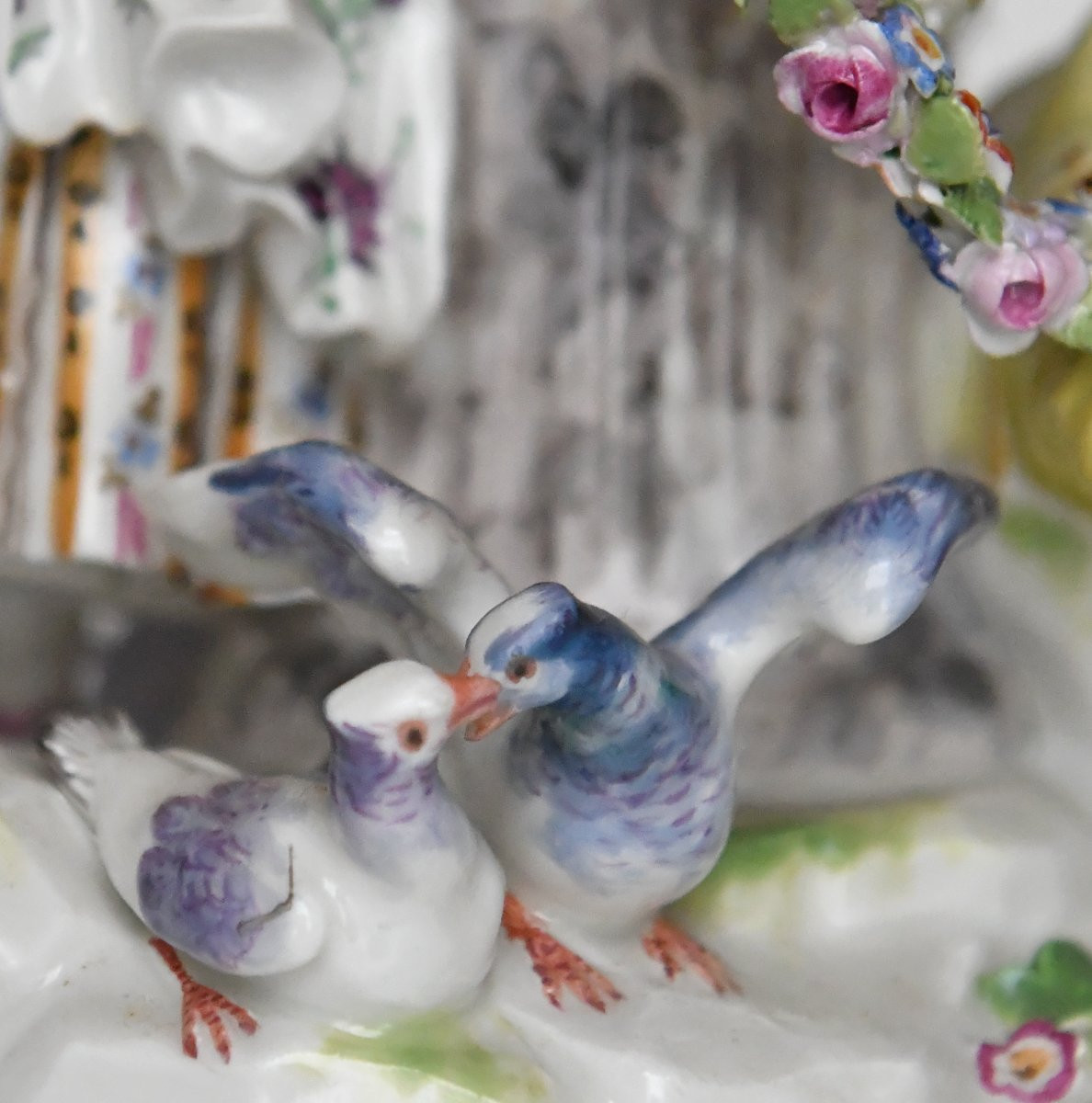 Groupe en porcelaine de Meissen, Couple d'amoureux, Modèle F88-photo-4