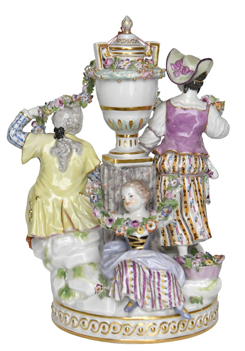 Groupe en porcelaine de Meissen, Couple d'amoureux, Modèle F88-photo-3