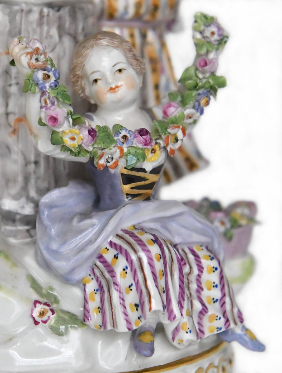 Groupe en porcelaine de Meissen, Couple d'amoureux, Modèle F88-photo-5