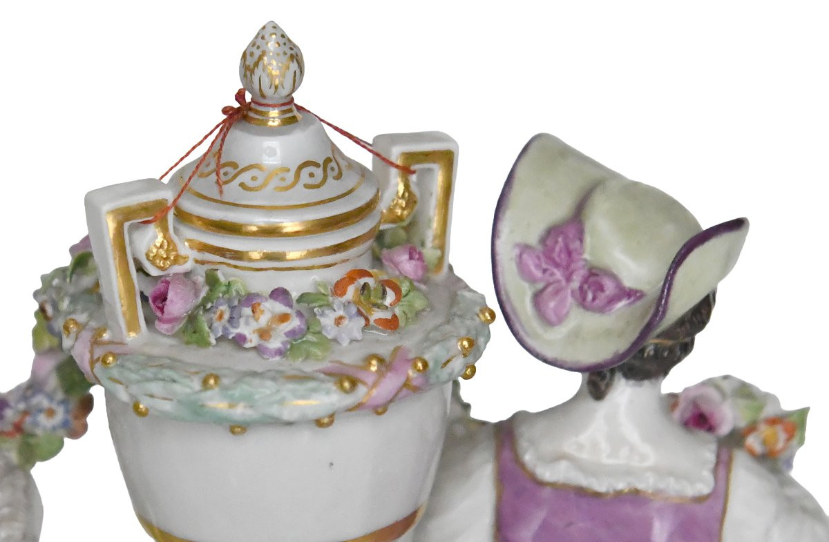Groupe en porcelaine de Meissen, Couple d'amoureux, Modèle F88-photo-6