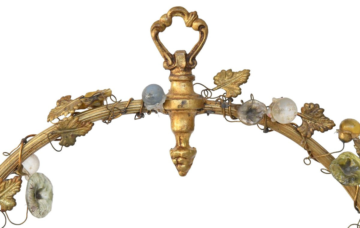 Cesare Toso Table Lamp In The Shape Of A Basket Filled With Murano Glass Grape Bunches-photo-3