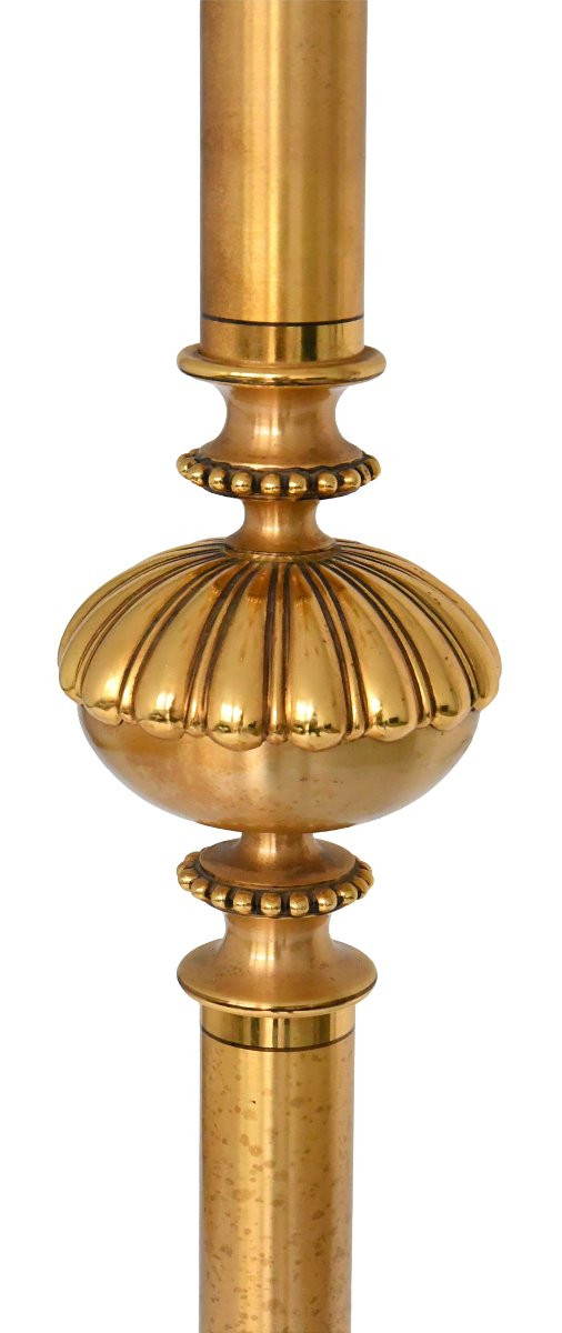 Hollywood Regency Style Bronze And Gilt Brass Floor Lamp-photo-1