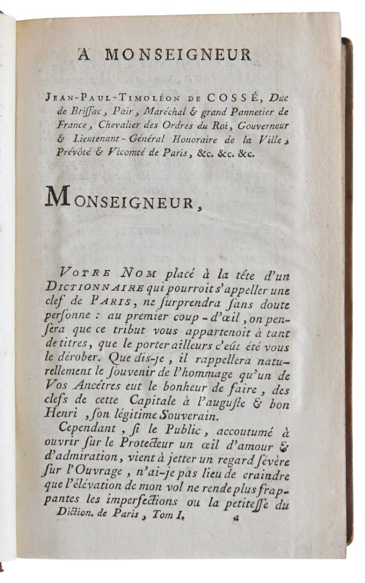 Books "historical Dictionary Of The City Of Paris" Moutard, 1779-photo-7