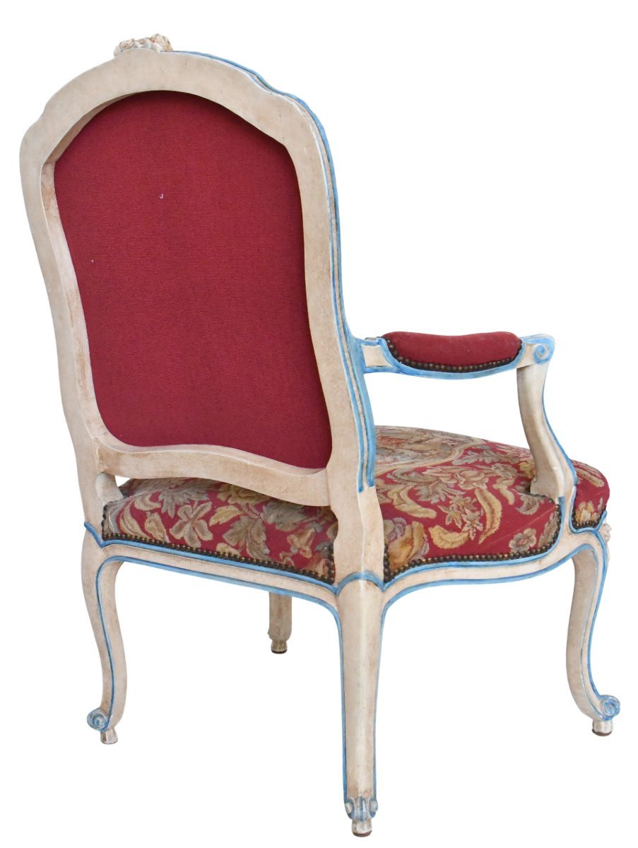 Pair Of Louis XV Style Cabriolet Armchairs -photo-7