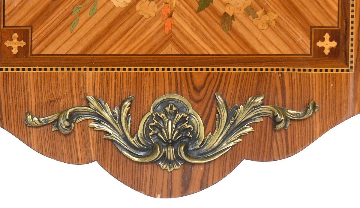 Transition Style Marquetry Chest Of Drawers -photo-1