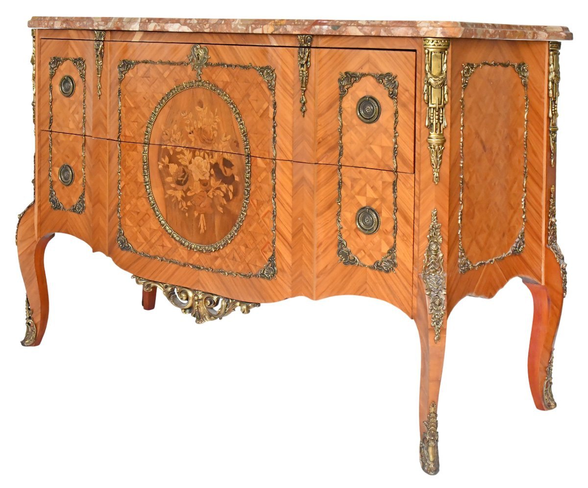 Louis XV Style Chest Of Drawers -photo-3