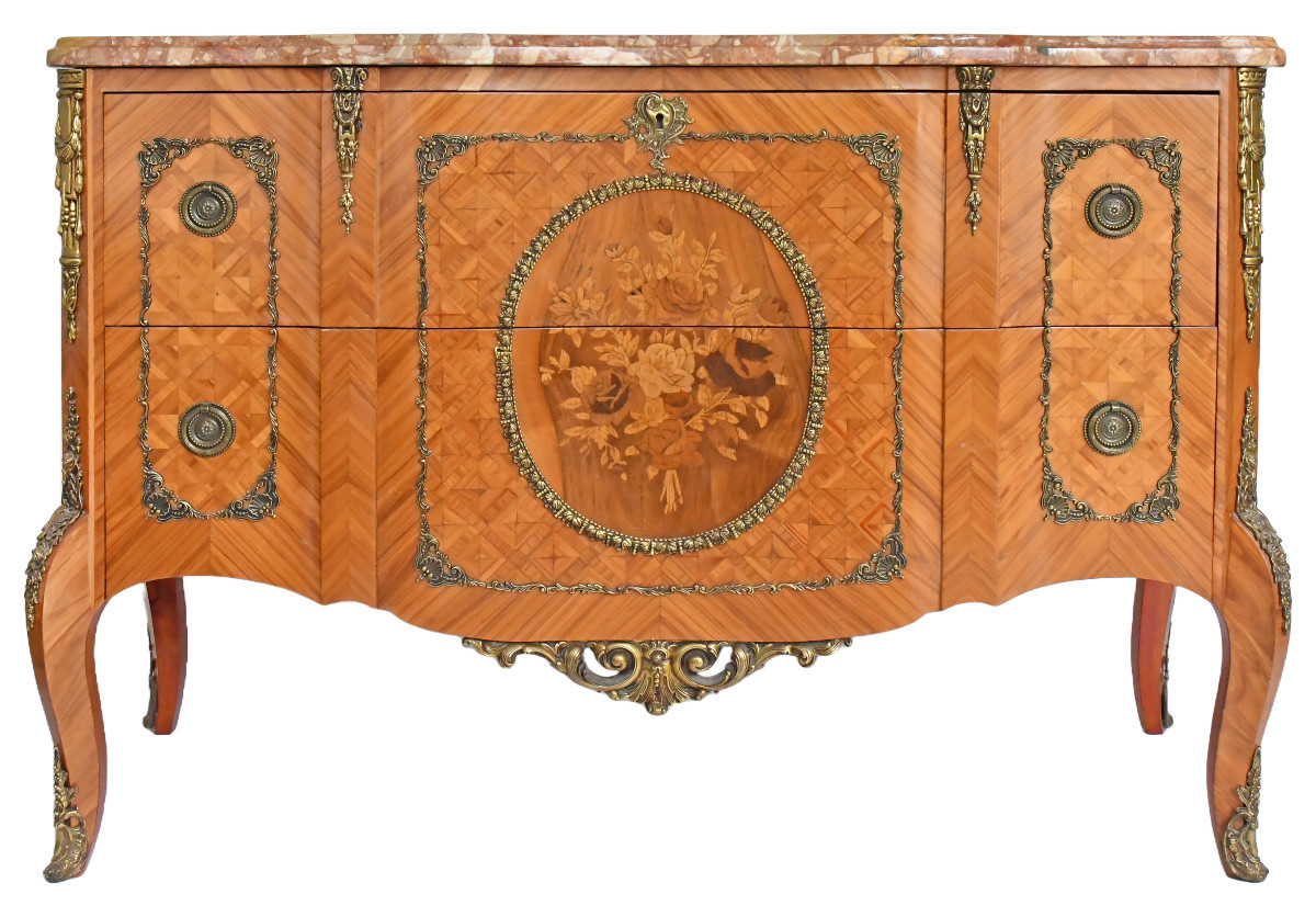 Louis XV Style Chest Of Drawers 