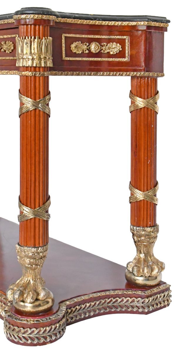 Console surmontée d'un miroir de style Empire -photo-3