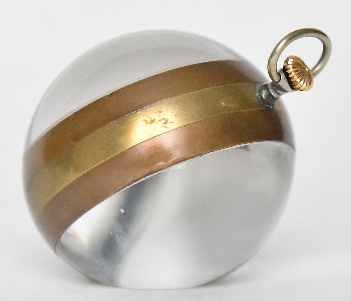 Ball-shaped Glass Desk Clock With Erotic Decoration-photo-1