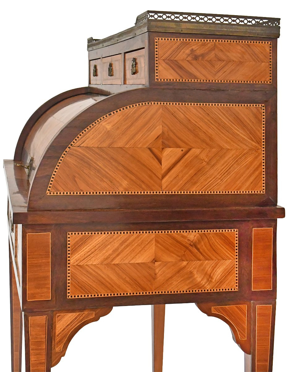 Bureau cylindre de style Louis XVI -photo-2