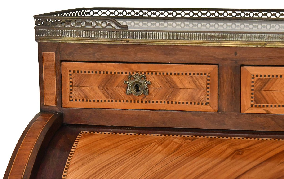 Bureau cylindre de style Louis XVI -photo-3