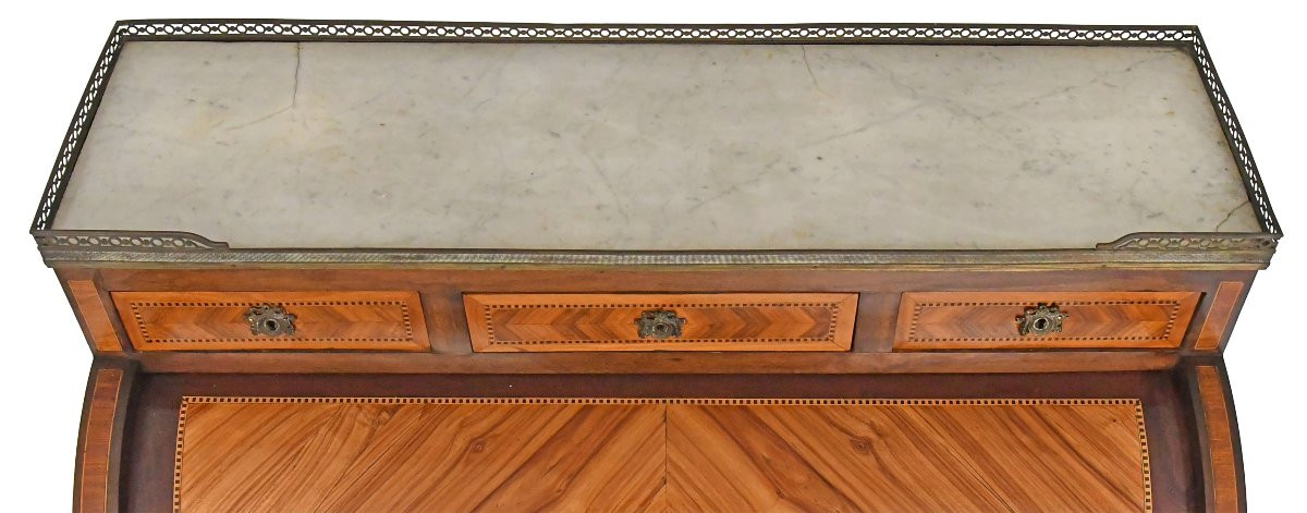 Bureau cylindre de style Louis XVI -photo-4