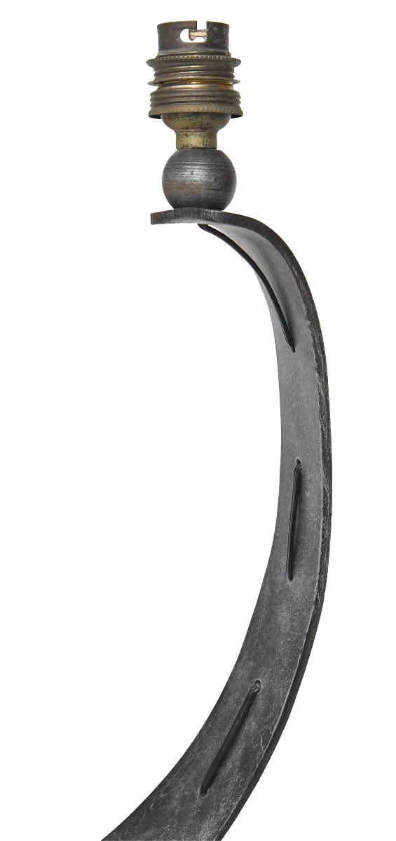 Lampe de table en fer forgé en forme de ceinture -photo-3