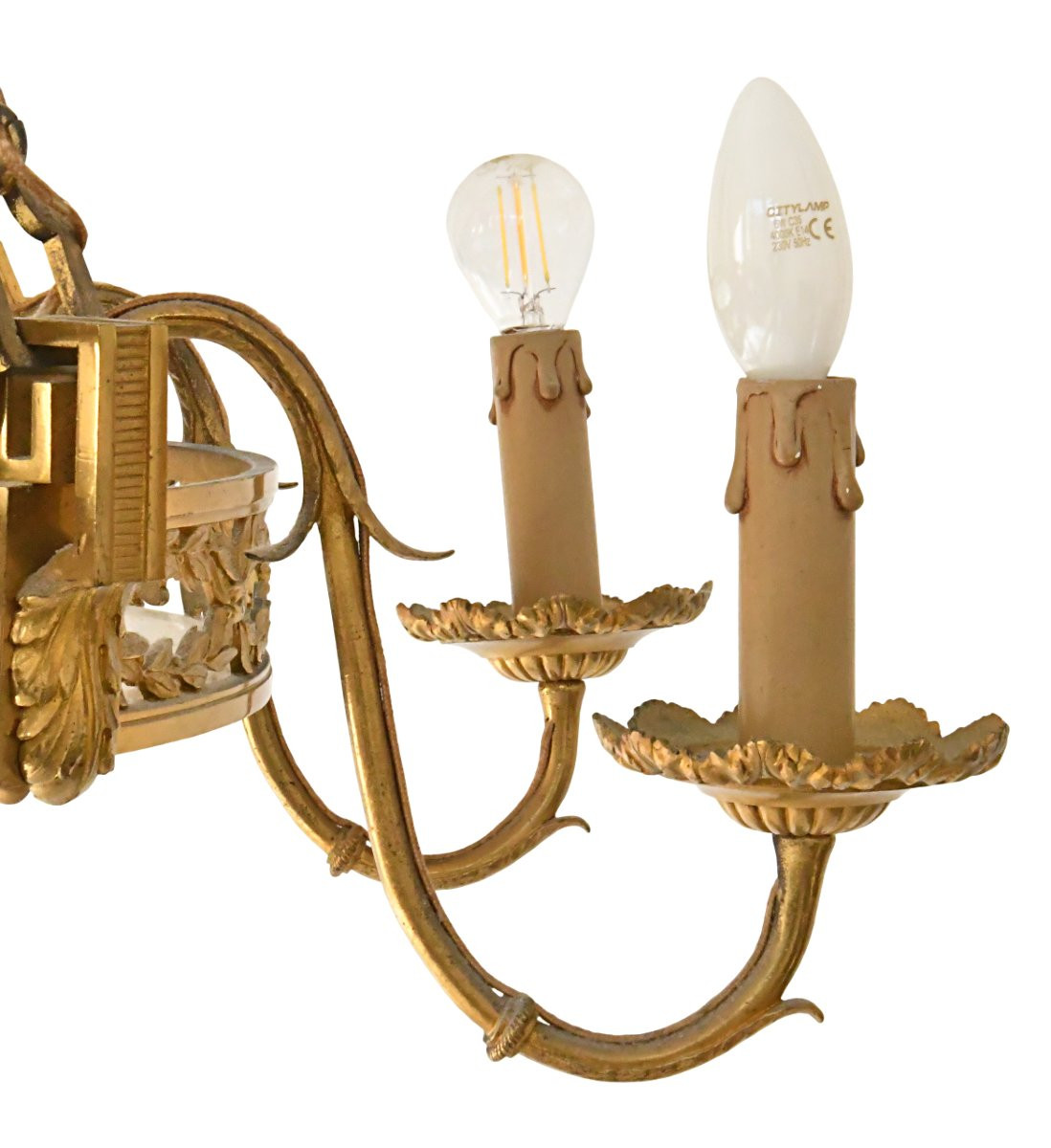 Louis XVI Style Chandelier In Gilt Bronze And Glass With Eight Lights-photo-4