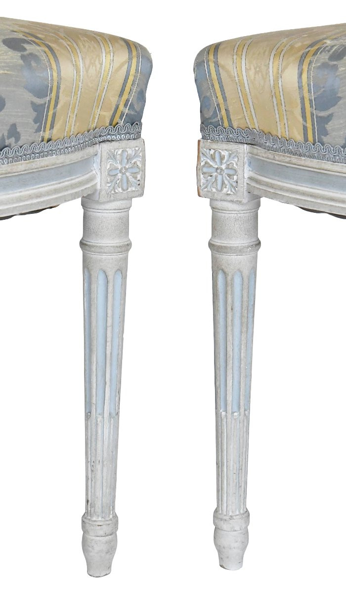 Set Of 4 Louis XVI Style Chairs -photo-4