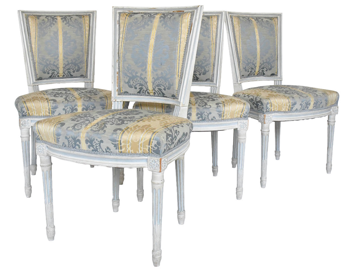Set Of 4 Louis XVI Style Chairs 