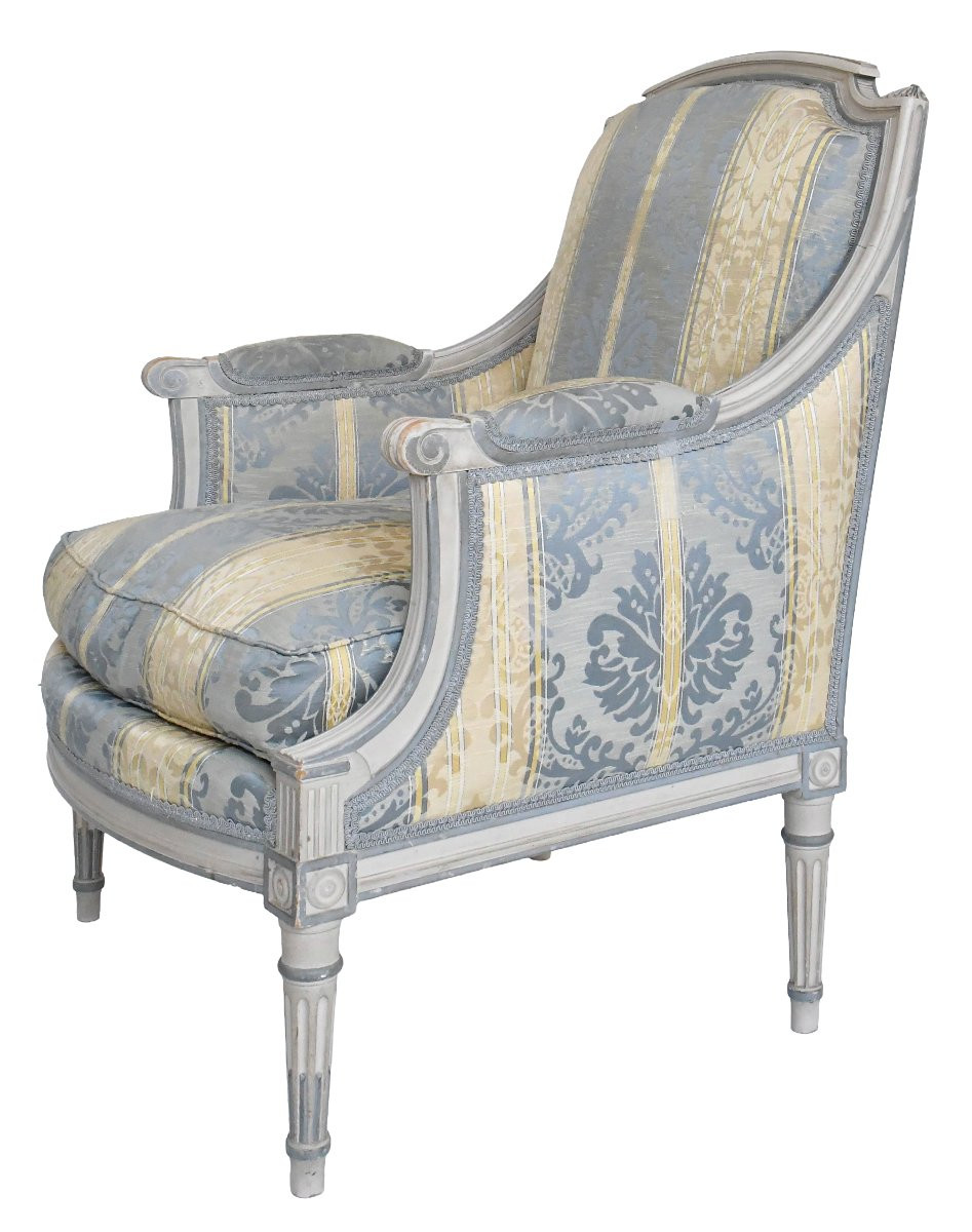 Set Of 4 Louis XVI Style Bergère Armchairs -photo-7
